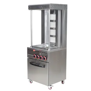 Fabrika fiyat 2/3/4/5 brülörler gaz döner kebap makinesi ızgara Shawarma makinesi