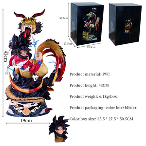 Statua LS <span class=keywords><strong>Dragon</strong></span> Fist 43CM Super Saiya 4 Modello da Collezione <span class=keywords><strong>Goku</strong></span> con Doppia Testa in PVC Figure Anime <span class=keywords><strong>Dragon</strong></span> Balls Ornamenti Action - Product Image 2