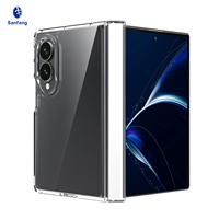 Étui pour Samsung Z Fold 8, étui de téléphone portable pliable transparent personnalisé avec protection de la charnière, anti-rayures, antichoc