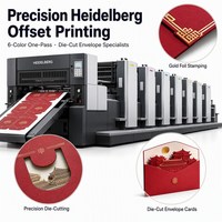 Enveloppe personnalisée de luxe découpée sur mesure avec insert 3D, carte de vœux haut de gamme, estampage à chaud or, style papier artistique, impression d'enveloppes personnalisées