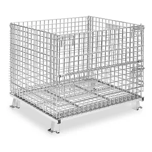 Hot Sellers 2023 Warehouse Metal Pallet Stacking Steel Pallets De Sstocage Sheet Metal Pallet Kooi Rekken Wire Cage