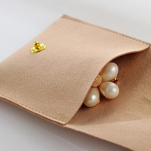 <b>Envelope</b> Jewelry Storage Fashion Microfiber Jewelry Packaging Bag Hidden Button Necklace Packaging Flannelette Flap Pouch - Product Image 6