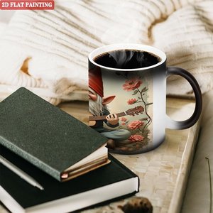 Mug en céramique noir givré 11 oz, activable par sublimation thermique, pour impression personnalisée - Product Image 3