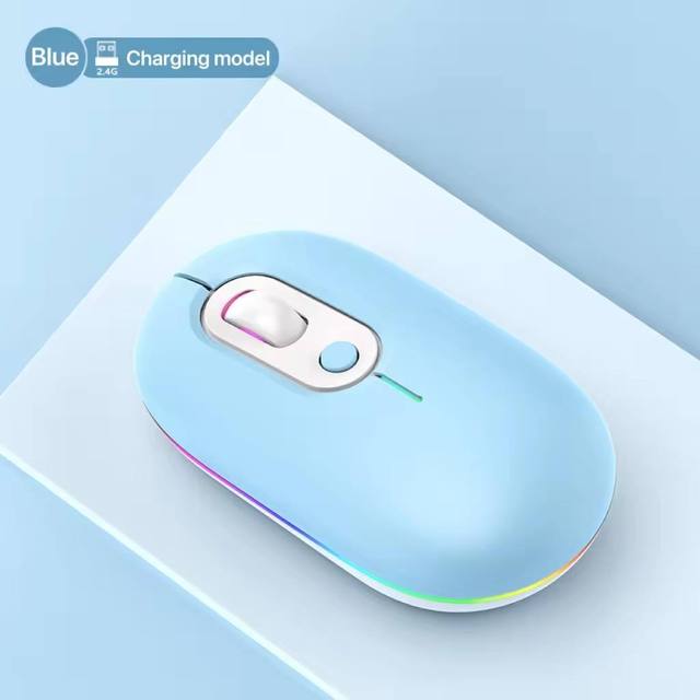 Slim Rechargeable Silent Mouse 2.4g Portable Usb Optical Computer Mice with Usb Receiver Fast Delivery Bubble Wireless Mouse