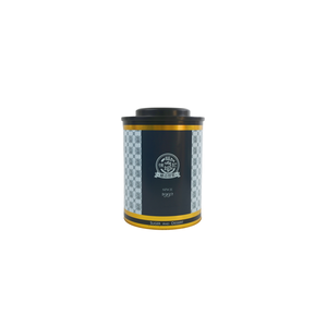 Round Tinplate with Luxury Gold Trim Offset Printed Custom Logo Empty <b>Tin</b> for Tea Candy Dessert Food Gift <b>Storage</b> Packaging - Product Image 1