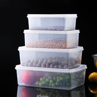 Lot de boîtes de rangement alimentaire en plastique transparent pour réfrigérateur avec couvercles – Prix de gros