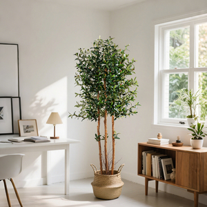 Oliviers Artificiels d'Intérieur, Feuilles de Soie, Tronc Véritable, Plantes d'Olive Artificielles pour Salon Chambre <span class=keywords><strong>Escalier</strong></span> Décoration d'Angle - Product Image 4