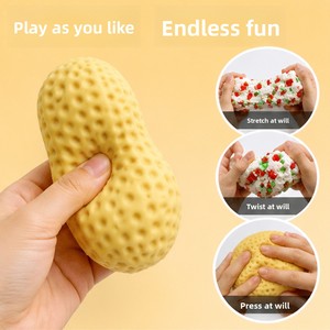 Balle Squishy en Forme de Blocs de Construction en Arachide, Mignonne, Anti-Stress, DIY, Sonore, Sensorielle, Jouet Créatif - Product Image 4