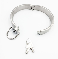 Menottes et entraves de pieds argentées en acier inoxydable pour adultes, avec verrouillage à pression, simples et pratiques, pour jeux de bondage SM homme/femme
