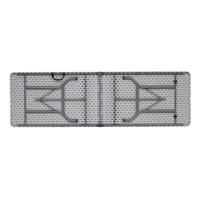 180cm 6ft Portable Table À Manger Pliante En Aluminium Poignée Design Moderne pour Intérieur En Plein Air Pique-Nique Plage Camping Gym Utilisation