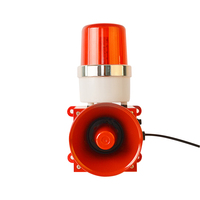 Avertisseur Sonore et Lumineux Multi-Tension 12V/24V CC 220V/380V CA, Sirène Haute Décibel avec Coque Métallique, Système de Sécurité Domestique IP65