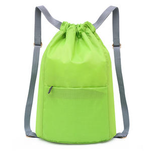 Mochila con Cordón, Bolsa con Cordón, Mochila Tipo Saco, Resistente al Agua, de Nailon, para Gimnasio, Compras, Deportes, Yoga - Product Image 5