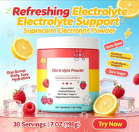 Poudre de boisson électrolytique Supracalm saveur framboise-citron OEM pour adultes – Complément pour le soulagement du stress et l'équilibre du cortisol