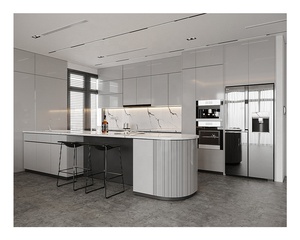 Úc Phong Cách Tủ Bếp Bìa Nhựa Sàn Gỗ Rắn Melamine - Product Image 1