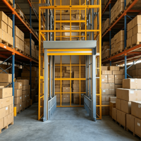 Ascenseur de fret hydraulique pour entrepôt, petit élévateur de marchandises avec capacité de charge de 300 à 5000 kg, télécommande électrique, alimentation CA