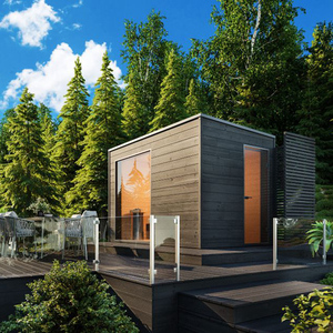 Großhandel Moderne Design Einzelne Holz Nassdampf-Sauna Komfortable Kommerzielle Vorgefertigte Outdoor Persönliche Elektro-Sauna - Product Image 3