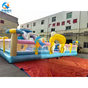 Château gonflable géant à thème floral, piscine à balles, qualité commerciale, PVC, capacité de 600 kg, 8 à 12 enfants, extérieur - Product Image 2