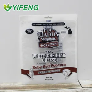 Popcorn Bag Sealable Packaging Heat Seal Sealable Of Lays Potato Chips Plastic Custom Logo Popcorn Bags