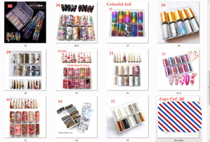 Calcomanía artística para uñas, lámina de aluminio para decoración artística de uñas, la más popular, nueva moda, 1 - Product Image 4