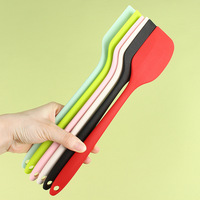 Spatule en silicone résistante à la chaleur, ustensiles de cuisine, conception monobloc, grattoir flexible, outil de mélange pour desserts, sans couture