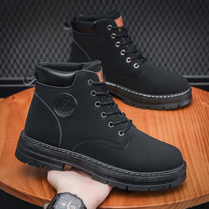 รองเท้าบูทผู้ชาย รุ่นใหม่สำหรับฤดูใบไม้ร่วง สไตล์อังกฤษ ทันสมัย กันน้ำ กันลื่น - Product Image 5