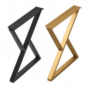 Pieds de bureau en fer en forme de Z, modernes et élégants, pour la maison, le bureau, la cuisine, la salle à manger, l'extérieur et les meubles de salle de bain - Product Image 2