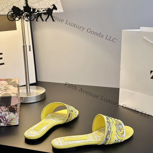 Colección Floral DC, Zapatos de Tacón Alto de Cuero de Lujo, Mules de Diseñador para Mujer, Sandalias de Tacón de Aguja, Zapatos de Plataforma con Parte Superior de Tela Elástica - Product Image 3