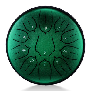 Mini Tambour à Langues en Acier 6 Pouces 11 Notes Instrument de Percussion pour Méditation Yoga avec Livre Musical et Maillet de Transport - Product Image 5