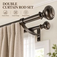 Tringle à rideaux métallique avec supports autocollants pour rideaux légers – Fournisseur en gros