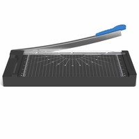 Cortadora de Papel Manual Premium A4 de 12 Pulgadas, Estilo Guillotina, Recortadora de Papel Compacta, Mesa de Corte de Plástico Delgada (Capacidad para 8 Hojas)