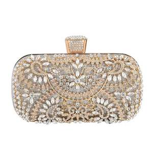Bolso de Mano de Cristal con Forma de Rosa para Fiesta de Graduación, Bolso de Mano Brillante con Purpurina, Bolso de Mano de Cristal - Product Image 3