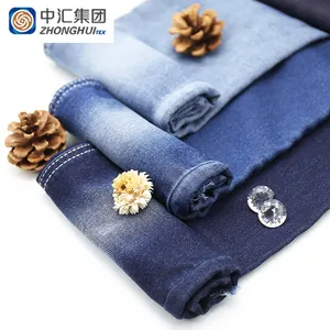 Однотонный эластичный джинсовый текстиль джинсы хлопок полиэстер спандекс джинсовая ткань