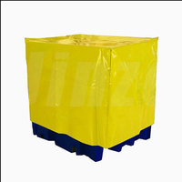 Bâche de protection jaune en PVC haute qualité, robuste, imperméable et résistante aux UV pour palettes, idéale pour le stockage extérieur