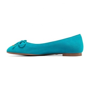 Ballerines de luxe à bout rond, chaussures plates personnalisables avec logo, confortables pour femmes, en cuir véritable respirant, chaussures fermées été-automne - Product Image 3