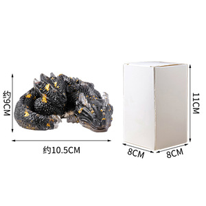 Natural Crystal Gravel Resin Dragon Drop Animal Patterned <strong>Rubber</strong> <strong>Doll</strong> for Office &amp; Home Crafts Decoration - Product Image 3