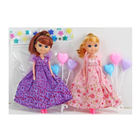 Poupée de mode premium à corps solide, articulée sur 5 points, de 6/7 pouces, avec yeux 3D, accessoires de jouet miniatures souples (styles assortis) - Cadeau pour les enfants de 2 à 4 ans