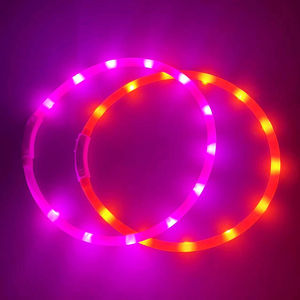 <span class=keywords><strong>Collar</strong></span> de perro de silicona con luz LED recargable por USB, <span class=keywords><strong>collar</strong></span> intermitente recargable por USB con patrón sólido para mascotas - Product Image 2