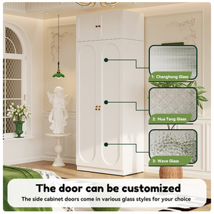 <span class=keywords><strong>Armadio</strong></span> Moderno in Acciaio Regolabile per Conservazione Vestiti, Arredamento Camera da Letto per Uso in Soggiorno - Product Image 3