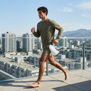 Short de sport léger à séchage rapide pour hommes, technologie de pointe, ceinture élastique, cordon de serrage réglable, respirant pour la course à pied et le marathon - Product Image 2