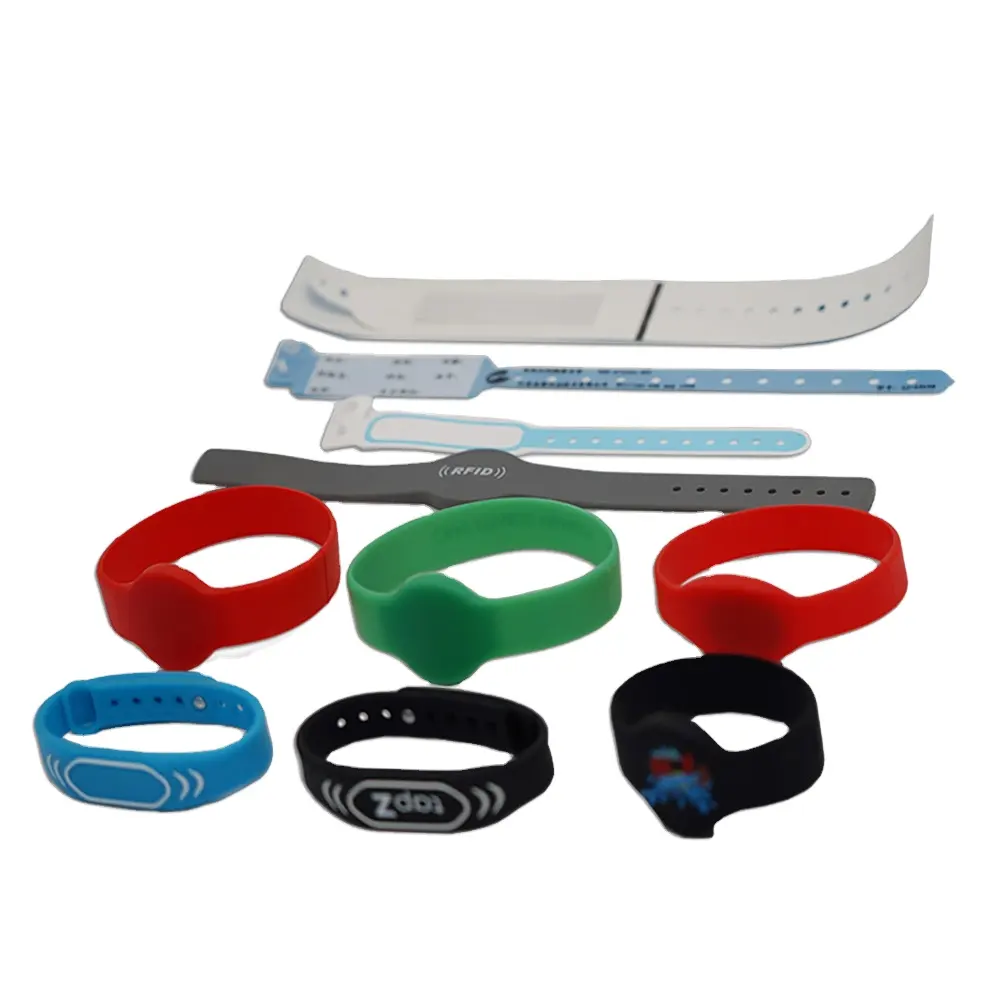 RZX Factory supply personalizza la stampa del Logo braccialetto in silicone passivo impermeabile rfid NFC Wristband per eventi/attività/Expo