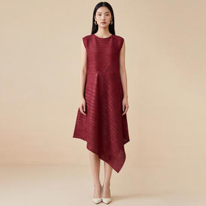 PY 2026 Novedades Vestido Casual Plisado Sin Mangas de Talla Grande para Mujer, Cintura Natural, Ajuste Holgado, Ecológico y Transpirable, Venta al por Mayor - Product Image 1