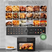 Nuevo Diseño 2026: Horno Freidora de Aire Inteligente Multifuncional de Acero Inoxidable 30L con Control Digital, Pantalla Táctil a Color y Ahorro de Energía, Fácil de Usar