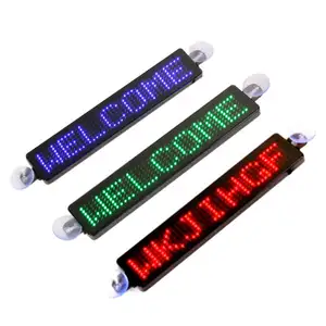12V Programmable Car LED Display Advertising Scrolling Messa Vehicle Taxi LED Window Sign With Remote Control Sucking Disk