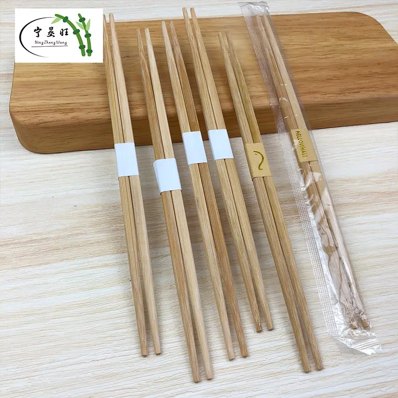 Palillos de bambú desechables para sushi, palillos de doble punta para restaurante