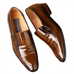 Chaussures basses pour hommes en cuir véritable, antidérapantes, pour le bureau, les occasions professionnelles et les mariages - Product Image 3