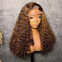 Pelucas de Cabello Vietnamita Virgen de Doble Trama, Color P4/27, con Frente de Encaje Transparente HD 13x4, de la Mejor Calidad, Venta al Por Mayor