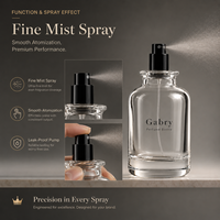 Atomiseur en verre de 30 ml, 3,4 fl.oz. Flacon d'Eau de Parfum avec Emballage en Carton, Flacon de Parfum de Luxe 50ml avec Boîte 100ml