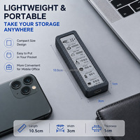 Carcasa para SSD NVMe M.2 con Pantalla LCD, Carcasa Rígida de ABS+Aleación de Aluminio, Negra, Conector USB 3.2 Gen2 Tipo C, Chipset REALTEK RTL9210