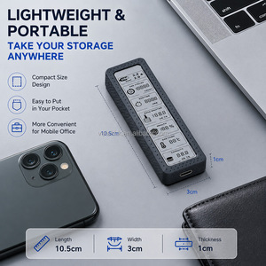 NVMe M.2 SSD Enclosure พร้อมจอแสดงผล LCD เคสแข็งอลูมิเนียมสีดำ USB 3.2 Gen2 Type C ตัวเชื่อมต่อ Realtek ชิปเซ็ต RTL9210 Multi-OS - Product Image 5