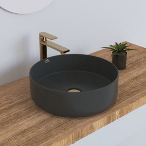 Évier rond pour salle <span class=keywords><strong>de</strong></span> bain, toilette complète, vasque pour salle <span class=keywords><strong>de</strong></span> bains, dessus <span class=keywords><strong>de</strong></span> Table, lavabo <span class=keywords><strong>de</strong></span> lavage, <span class=keywords><strong>sans</strong></span> <span class=keywords><strong>trou</strong></span> <span class=keywords><strong>de</strong></span> robinet - Product Image 1